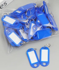Key Tags Fobs Plastic Luggage ID Labels Key Rings With Name Cards Assorted Color