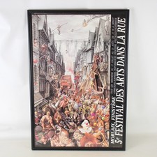 TERRY PRATCHETT Framed Poster Morlaix Street Arts Festival 63cm x 43cm - OTL