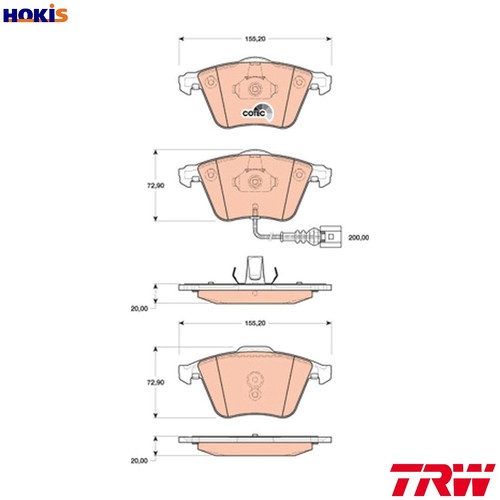 Brake pad set disc - set,