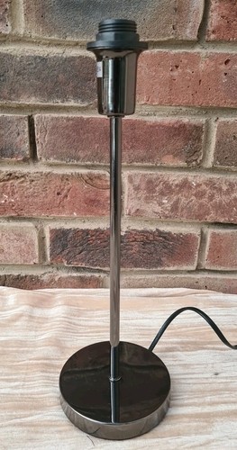 Black gloss metal table lamp - black,