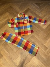 GAP Unisex MULTICOLOURED Checked Fleece Pyjamas Age 8 Years BNWOT