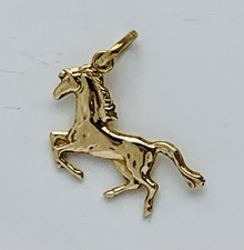 9ct Gold  Hollow Galloping Horse Charm BNIB