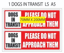 2 X DOGS IN TRANSIT STICKERS