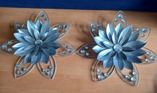 Pair of Metal Wall Hanging Flowers