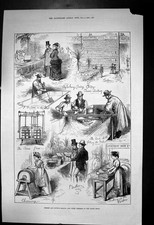 Old Cheese Butter Making Prize Cheeses Dairy Show Churning Press 1876 Victorian