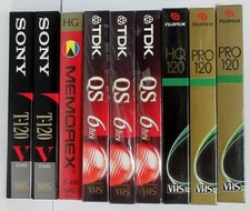Blank vhs lot nine tapes - lot,