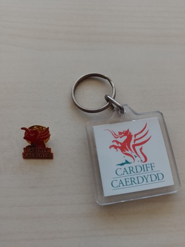 Cardiff pin badge and - key, ring