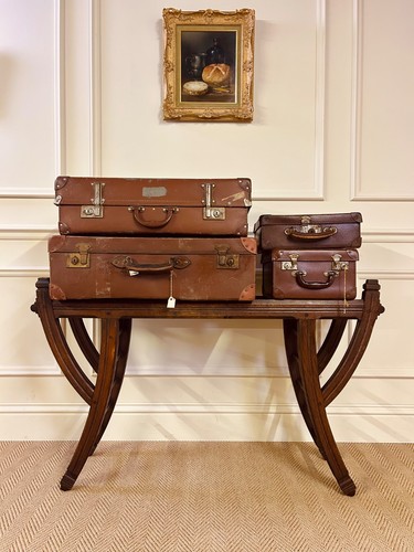 Antique oak luggage - antique, stand