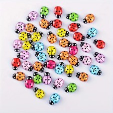 Resin Coloured Ladybird Charms