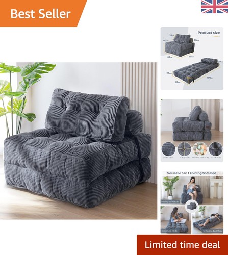 Compact dark grey sofa - compact, bed
