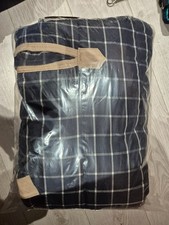 Equidor midweight stable rug, 6'6, navy plaid