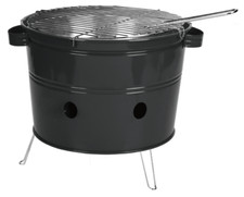 Portable Charcoal BBQ Grill Black – Stainless Steel Mini Barbecue for Camping