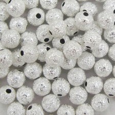 Stardust Silver Brass Metal 4mm Spacer 100pcs Beads Round Shining Small Fillers