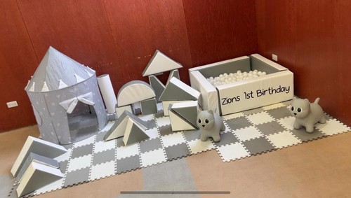 White and grey soft play - white,