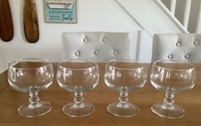 4x Vintage Large Sundae / Prawn Cocktail /Gin/ Trifle / Starter /Dessert Glasses