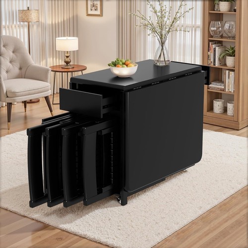Folding drop leaf dining table - leaf,
