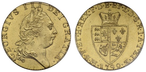 George iii 1790 guinea ms62 - george,