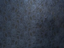 French Navy Rose Corded Lace Fabric Embroidery L Evening Prom Dress 150cm Wide