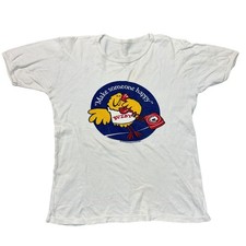 Vintage Buzby 1977 T-Shirt Crew Neck Short Sleeve White Womens Medium