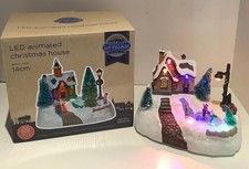 Premier "Lit Village" LED Winter ice skating Scene Christmas Decoration. WORKING