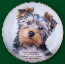 DANBURY MINT - POETRY OF THE YORKSHIRE TERRIER “EYES OF LOVE” PLATE.