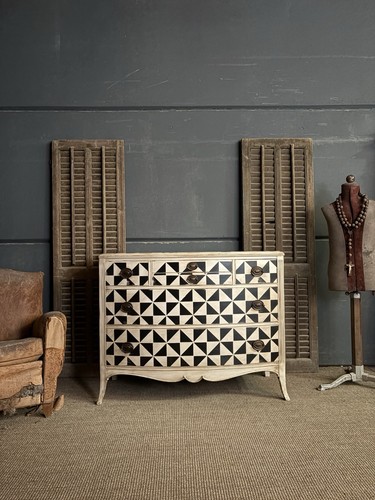 Hand painted chest drawers - painted,