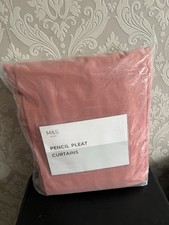 M&S Clay Pencil Pleat Curtains 210x183