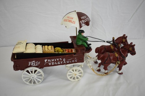 Vintage cast iron horse drawn - horse,