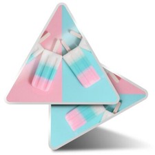 2 x Triangle Stickers  7.5cm -