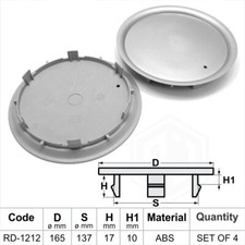 Alloy wheel center caps centre