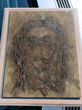 Original Oil Biblical Portrait Painting of Jesus Christ Religious Art Rare Item 