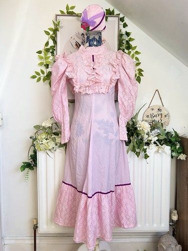Vintage pink prairie dress - vintage,