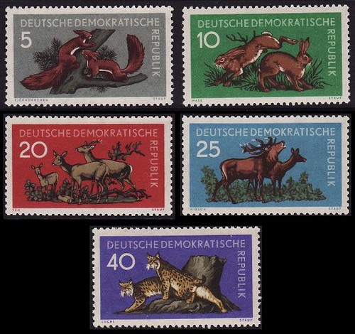 Gdr forest animals - forest, 5v