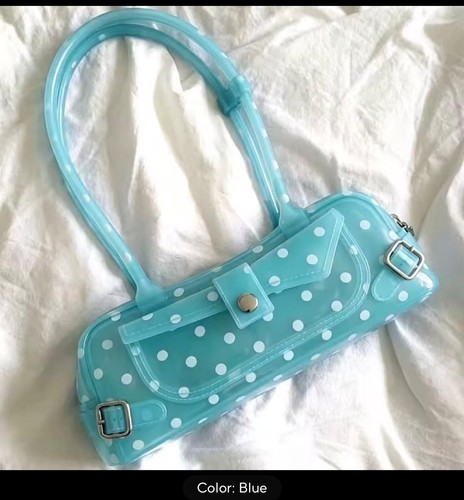 Polka jelly handbag top - jelly, handle