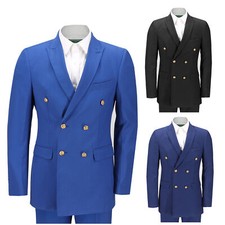 Mens Gold Button Peak Lapel 2