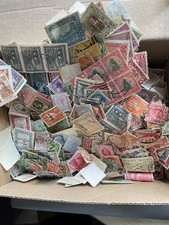Box Old World Stamps Mostly 19th & Early 20th Century Unchecked