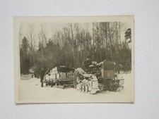 Tractor Pulling Logs At Red Lake Ontario Canada c1920s Photo