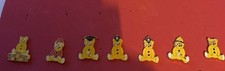 7 Vintage Pudsey Bear Charity Metal Pin Badges - BBC Children in Need