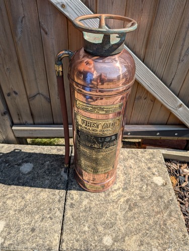 Antique brass first aid - brass, "first