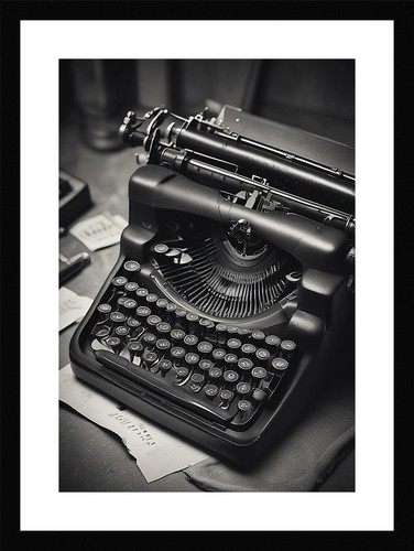 Epic vintage typewriter framed - vintage,