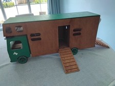 LARGE Hand made wooden toy horse box - unique