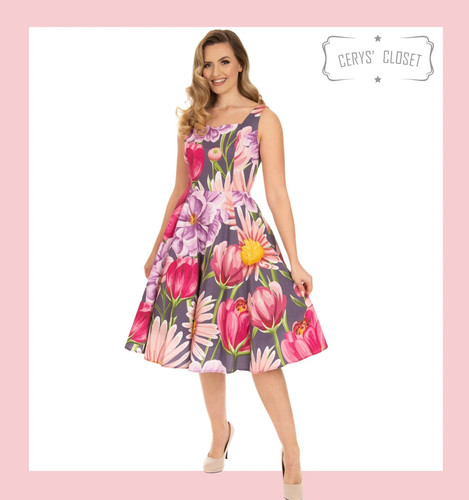 Hearts roses 1950s vintage - &,