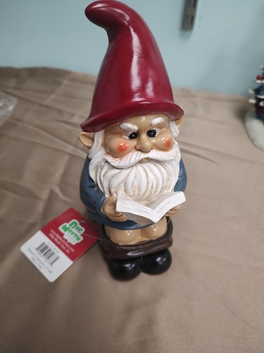 Santa garden gnome reading - garden,