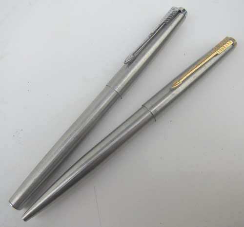 Vintage parker steel pens - x,