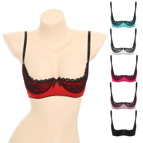 Woman lace demi cup push - lace, 1/4