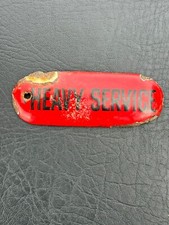 Shell Oil Petrol Heavy Service Garage Bowser Cabinet Enamel Sign Badge Emblem