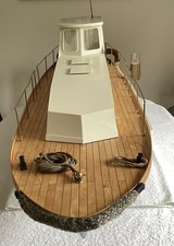 RC PILOT BOAT BRUSHLESS WATER COOLED SCRATCH BUILT WORKING MODEL FIBREGLASS HULL