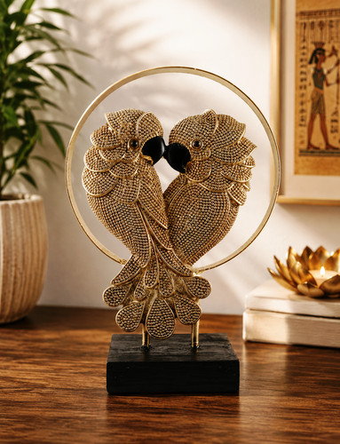 Parrot couple figurine - couple,