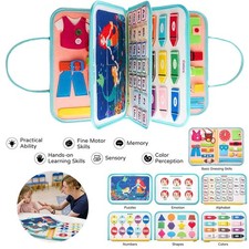 Busy Board for Toddlers Kids Montessori Toys for 1-4 Year Old Girls Pink Gifts