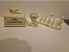 Vintage Lurpak Butter Dish and Toast Rack and Egg Cup  Collectible